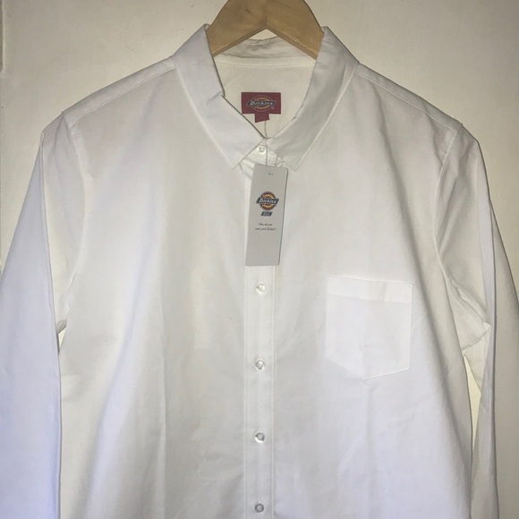 Dickies Girls XL Long White Sleeve Shirt NWT - Picture 7 of 15
